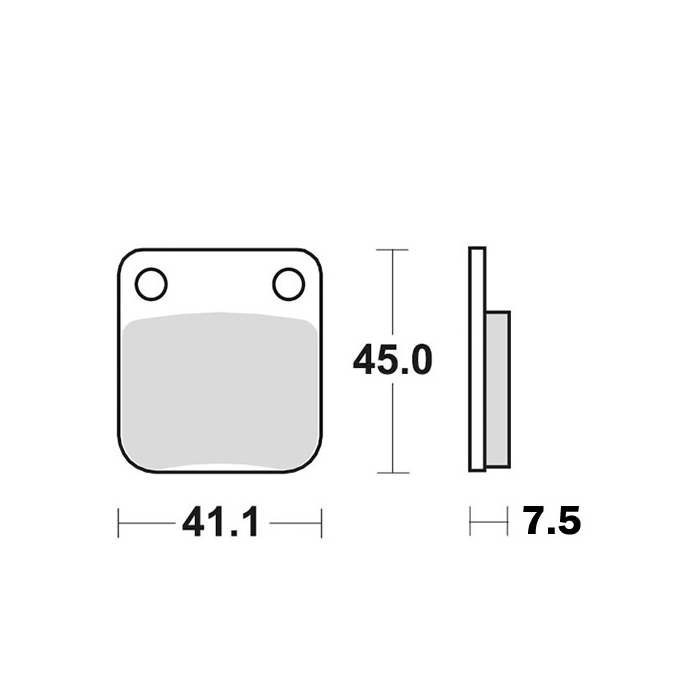 Bromsbelägg H45mm x B41mm x 7mm