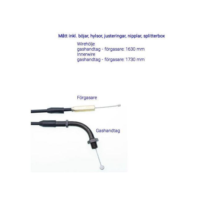 Gaswire komplett-, Yamaha Neos 50 97-14