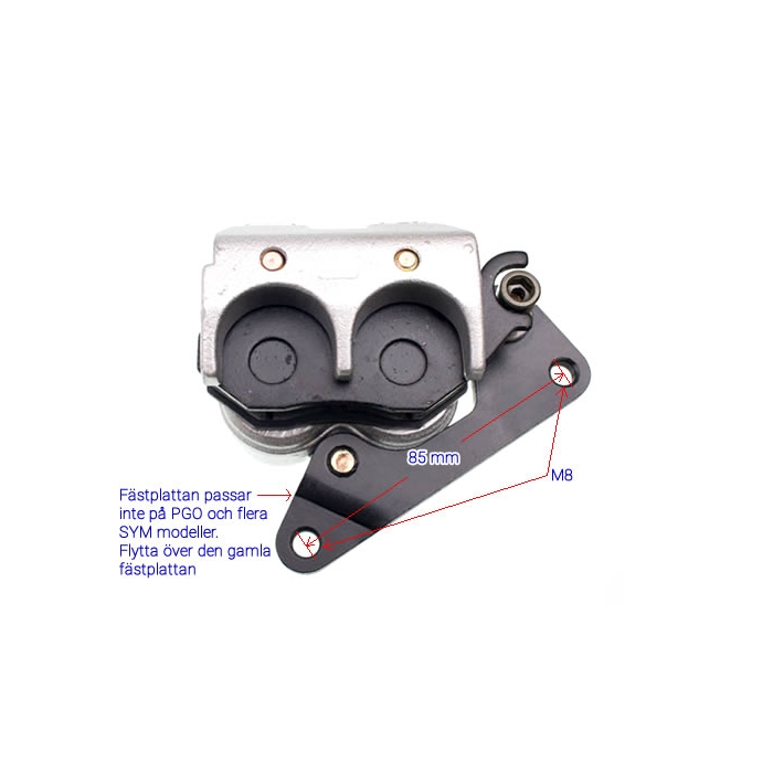 Bromsok fram-, PGO Big Max G-Max Hot 50 PMX T-Rex, SYM Jet Symphony, Peugeot Tweet, mfl