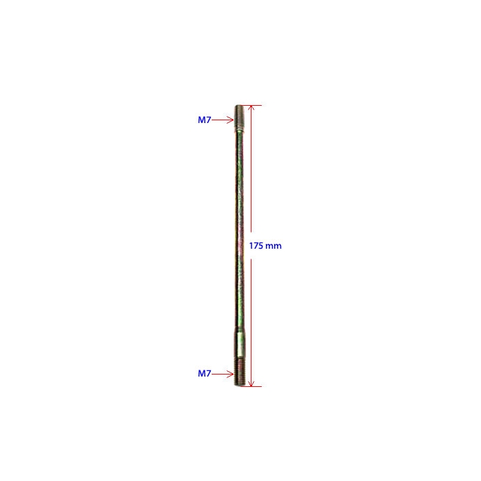 Pinnbult M7x176 cylinder V-sida-, GY6 50cc, Baotian Classic, Viarellei Sprint, Nordia M1,