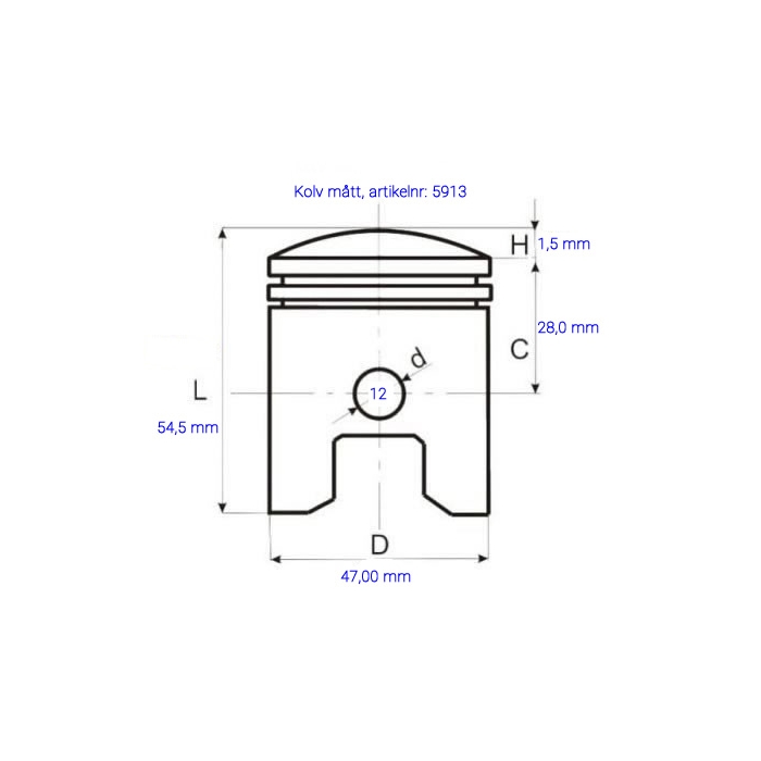 Kolv 70cc-, AM6, CH Racing, Generic, Motorhispania, Peugeot, Rieju, Yamaha,
