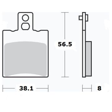 Bromsbelägg (LPI) H56.5mm x B38.1mm