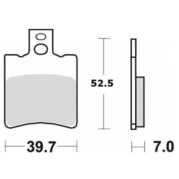 Bromsbelägg (LPI) H52.5mm x B39.7mm