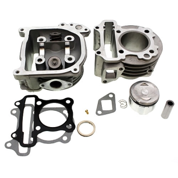 Cylinder kit 80cc med topplock stora ventiler-, GY6, Baotian Ghost Sport Basic,