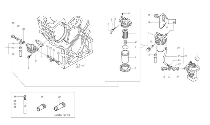 E14: Motordel Yanmar Bränslepump