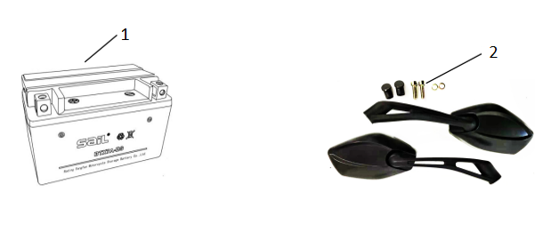 F 11: Batteri, Backspeglar main product photo