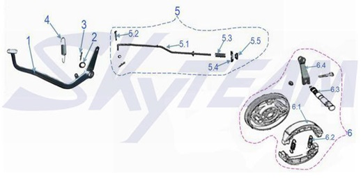 E20: Rear brake system