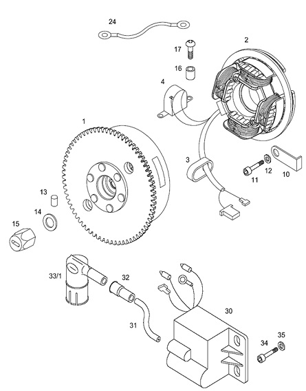 F05: Magneto assembly, electric starter