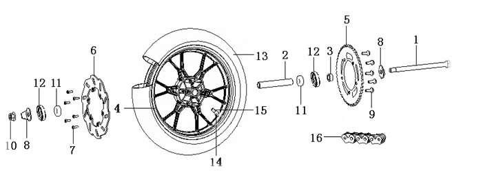 F10: Rear wheel