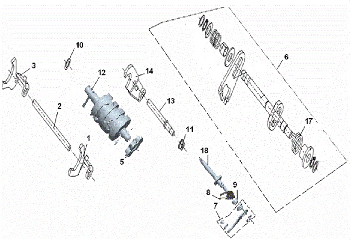 E10: Gearshift mechanism