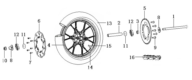 F10: Rear wheel