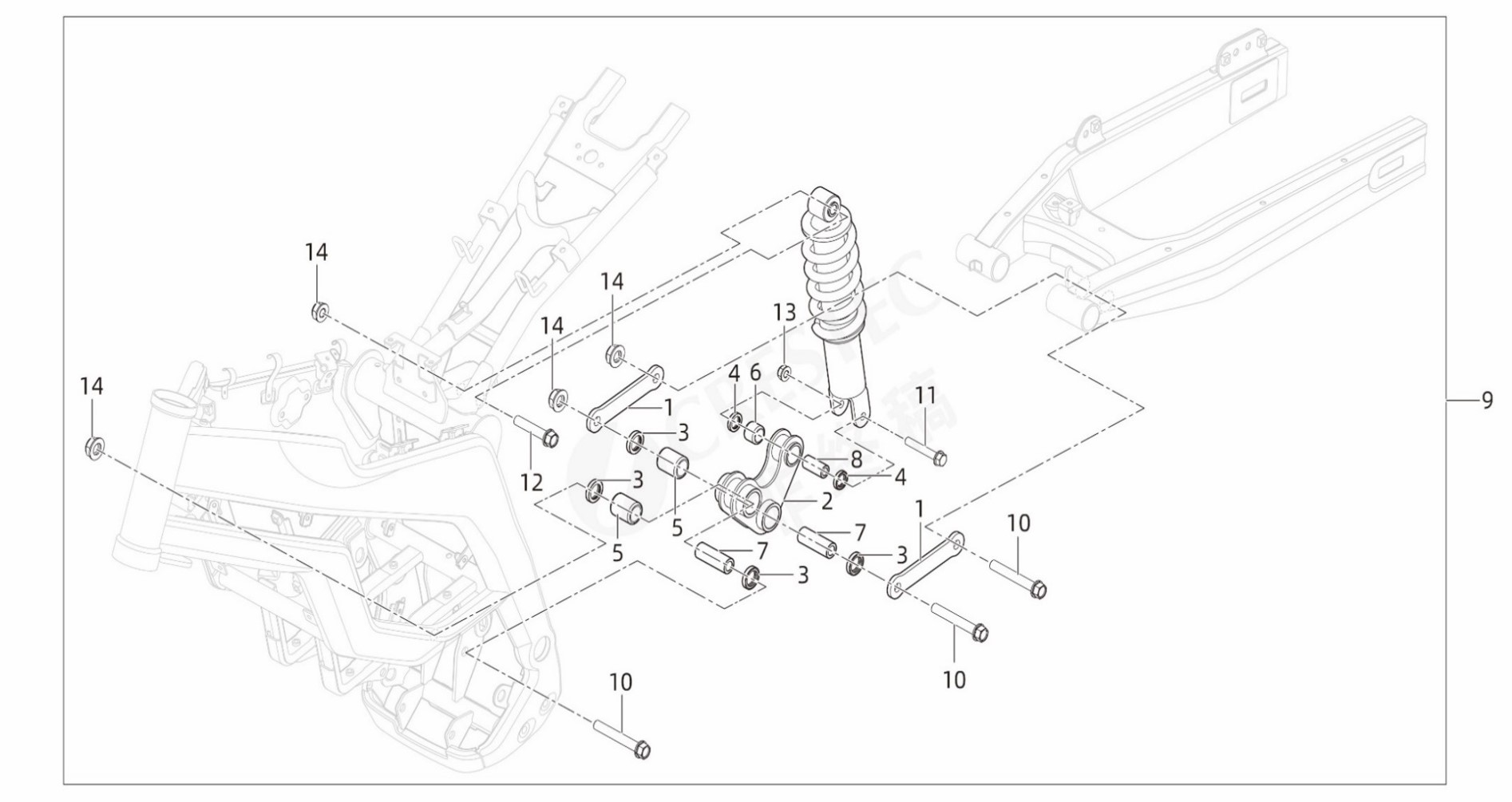 E12 : Stötdämpare Bak